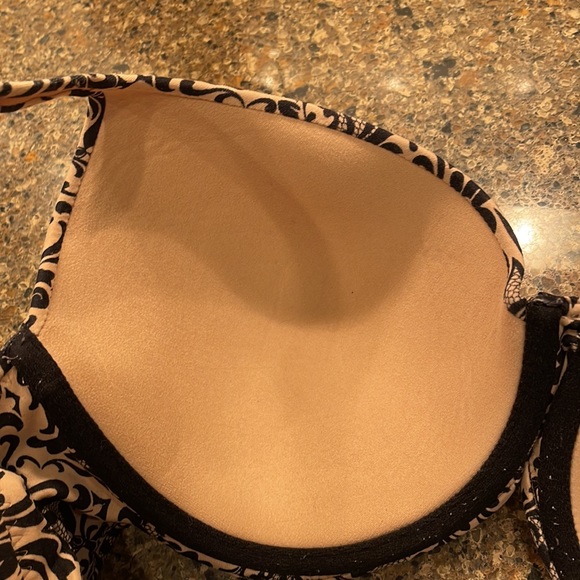 Soma Allura Full Coverage Nude & Black Scroll Print Bra Size 34DD - Picture 6 of 7